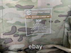 Crye Multicam G3 ALL WEATHER COMBAT PANT 30R Airflex Waterproof Softshell Level4