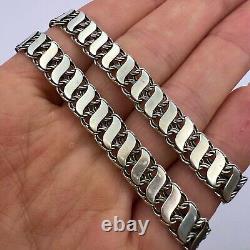 Cute Massive Vintage Sterling Silver 925 Mens Jewelry Chain Necklace Signed 23gr