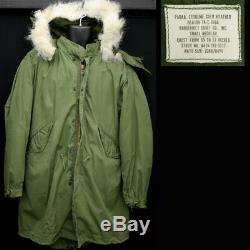 Genuine US Army M65 Fishtail Parka Jacket with Hood + Inner Liner Grade 1