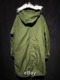 Genuine US Army M65 Fishtail Parka Jacket with Hood + Inner Liner Grade 2