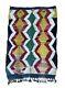 Geometric 5x7 Hand-woven Recycled Clothing Rug Handmade Kilim Moroccan Carpet