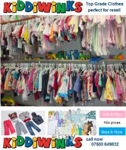 Grade A used clothes wholesale In 55 kilo bales For Kids age 0 -12 years summer