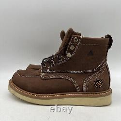 Hawx Grade WULM-3 Mens Brown Leather Lace Up Soft Toe Work Boots Size 10.5 D