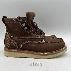 Hawx Grade WULM-3 Mens Brown Leather Lace Up Soft Toe Work Boots Size 10.5 D