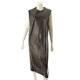 Hermes Margiela Leather Sleeveless Dress Side Zip Black Size 42 Used Grade B