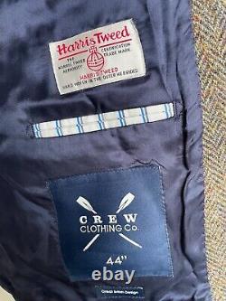 High Quality Crew Clothing Green Herringbone Harris Tweed Jacket 44 Grade A