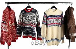 Job Lot Vintage Icelandic Style Jumper Knitwear Wholesale X10 Pieces Grade A