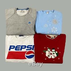 Joblot wholesale 20 x vintage sweatshirt kitch sports american mainly grade a