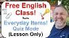 Let S Learn English Topic Everyday Items Quiz Mode Lesson Only