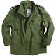 M65 Made In Usa Combat Jacket Parka Field Coat Olive Drab Green Brass Zipper G1