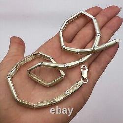 Massive Vintage Sterling Silver 925 Women's Men's Jewelry Chain Necklace 36.8 gr