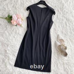 Maxmara Highest Grade White Tag Black Dress Knee Length Sleeveless 36