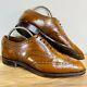 Men's Brown Vintage Leather Church's Custom Grade Brogue Shoes Size Uk 9.5 F