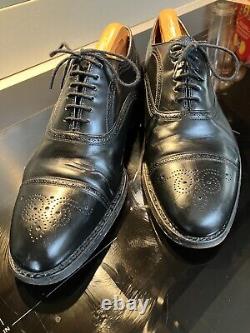 Men's CHURCH'S Custom Grade Black Leather Brogue Shoes'Burstock' UK 7
