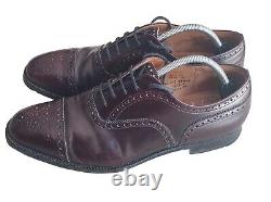 Men's CHURCH'S Custom Grade Burgundy Leather Brogue Shoes Made In England UK 11