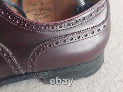 Men's CHURCH'S Custom Grade Burgundy Leather Brogue Shoes Made In England UK 11