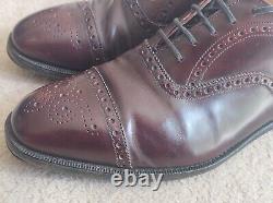 Men's CHURCH'S Custom Grade Burgundy Leather Brogue Shoes Made In England UK 11