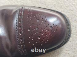 Men's CHURCH'S Custom Grade Burgundy Leather Brogue Shoes Made In England UK 11