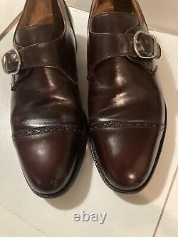 Men's Church Custom Grade Monk Shoes Oxblood UK Size 6F Made In England