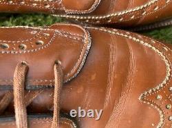 Men's Church's Custom Grade Grafton Shoes Brown Leather Brogue UK 9.0 F See Pics