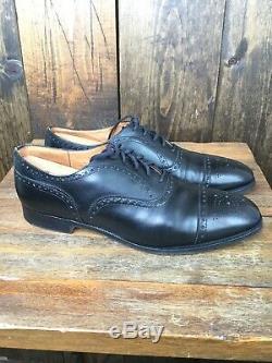 Men's Churchs Custom Grade Diplomat Black Brogue Cap Toe Dress Shoes US 10.5