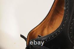Men's Vintage Churchs shoes 90 F Black Diplomat Semi Brogue Custom Grade