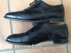 Mens CHURCH'S Black Brogues size 10 F Custom Grade Shoe's Great Condition