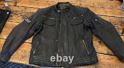 Oxford Hardy Wax Cotton Motorcycle Motorbike Jacket Black