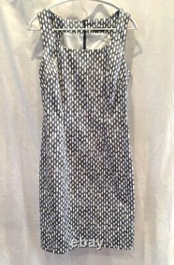 Peserico Italy 8/10 Grey-Blue Lined Stretch Cotton Classic Dress Vent FAB