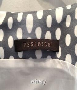 Peserico Italy 8/10 Grey-Blue Lined Stretch Cotton Classic Dress Vent FAB