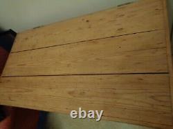 Pine Chest Blanket Box Waxed With Side Handles Large Size L94cm H70cm W50cm