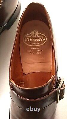 Pre-Prada Church's Westbury Custom Grade Brown Leather Monk Strap UK85 F 73 Last