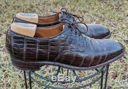 RARE Church's Custom Grade Alligator Crocodile Derby Dress Shoes UK 9.5 US 10.5E
