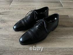 RRP£620 Crockett & Jones Hand Grade Belgrave Black Oxford Shoes UK8E Dainite