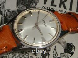 Roamer stainless steel collector grade mens vintage watch RW crown ostrich band