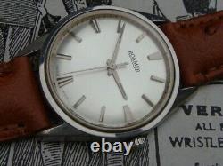 Roamer stainless steel collector grade mens vintage watch RW crown ostrich band