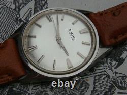 Roamer stainless steel collector grade mens vintage watch RW crown ostrich band