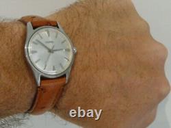 Roamer stainless steel collector grade mens vintage watch RW crown ostrich band