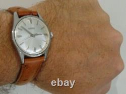 Roamer stainless steel collector grade mens vintage watch RW crown ostrich band