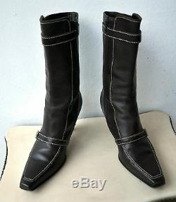 Salvatore Ferragamo Gorgeous Premium Grade Leather Boots Sz 9.5C/40 Eur Italy
