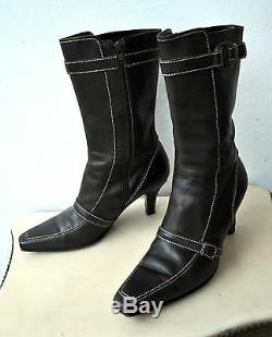 Salvatore Ferragamo Gorgeous Premium Grade Leather Boots Sz 9.5C/40 Eur Italy