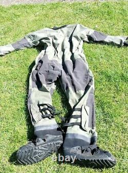 Typhoon Goretex Drysuit Military Grade Large With Boots Stiff Zips