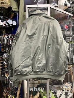 US Army USAF Alpha Industries Flight Jacket Grade 1 Used Size XL 100% Aramid