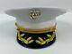 Usmc Marine Corps Field Grade Officer Dress Cap Hat White Kingform Size 7 1/2