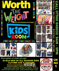 Used grade AA kids clothes all seasons 20 kilo per box, over 70 items buy direct