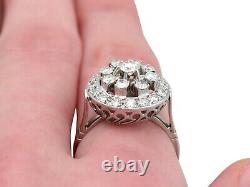 Vintage 1.66ct Diamond and Platinum Dress Ring Circa 1960