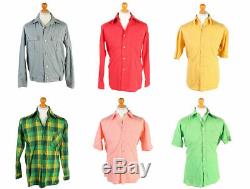 Vintage 70s Shirts Mens Retro Job Lot Bulk Wholesale 20 KG Grade A -Lot444