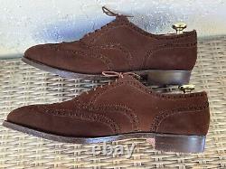 Vintage Church's Brown Real Cape Buck Suede Brogues Mens 14C/UK 13C Custom Grade