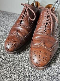 Vintage Church's Custom Grade Brogues Shoes Men's UK 8 EU 42 Brown Oxford