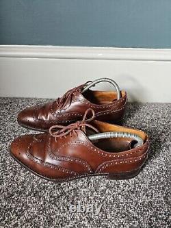 Vintage Church's Custom Grade Brogues Shoes Men's UK 8 EU 42 Brown Oxford